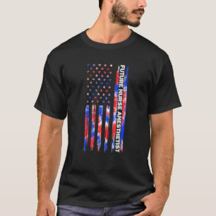 Future Nurse Anaesthetist Tie Dye American Flag 4t T-Shirt