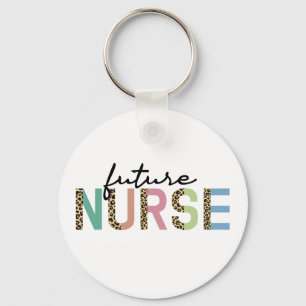 Future Nurse Cheetah Leopard   Nurse in training Key Ring