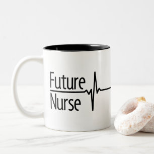 Future Nurse EKG Two-Tone Coffee Mug