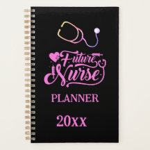 Future Nurse Elegant Modern Pink and Black 