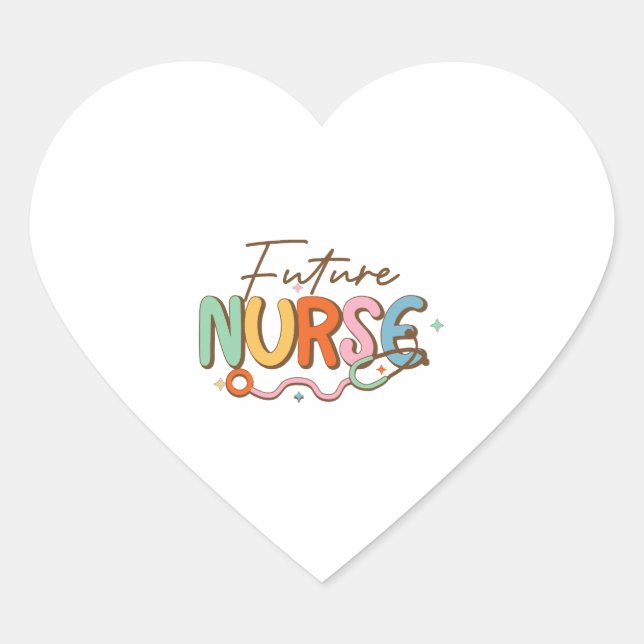 Future Nurse      Heart Sticker (Front)