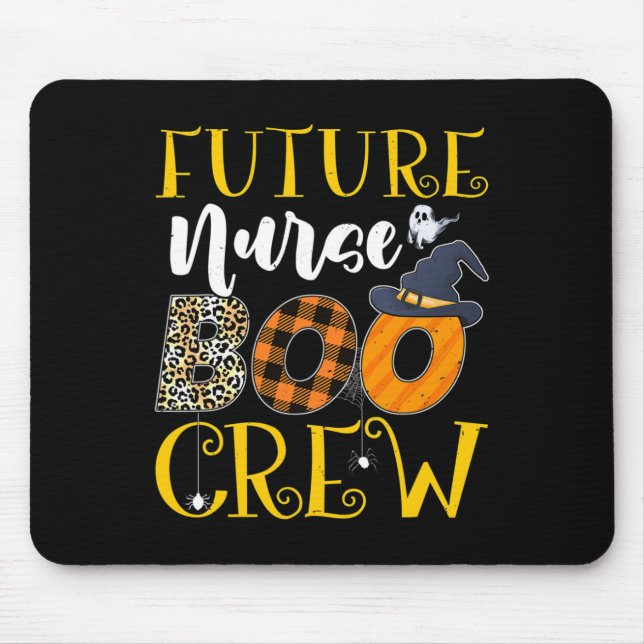 Future Nurse Leopard Future Nursing Halloween Boo  Mouse Mat (Front)