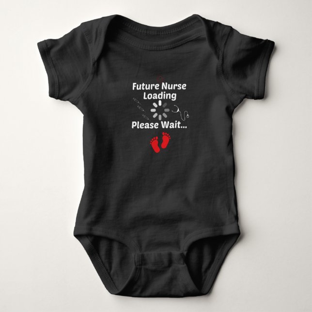 Future Nurse Loading  Please Wait...,baby gift  Baby Bodysuit (Front)