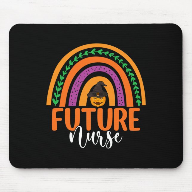 Future Nurse Nursing Rainbow Pumpkin Halloween Cos Mouse Mat (Front)