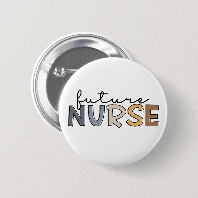Future Nurse | Nursing School Student Gift 6 Cm Round Badge (Front & Back)