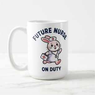 Future Nurse On Duty Cute Bunny Graphic Coffee Mug