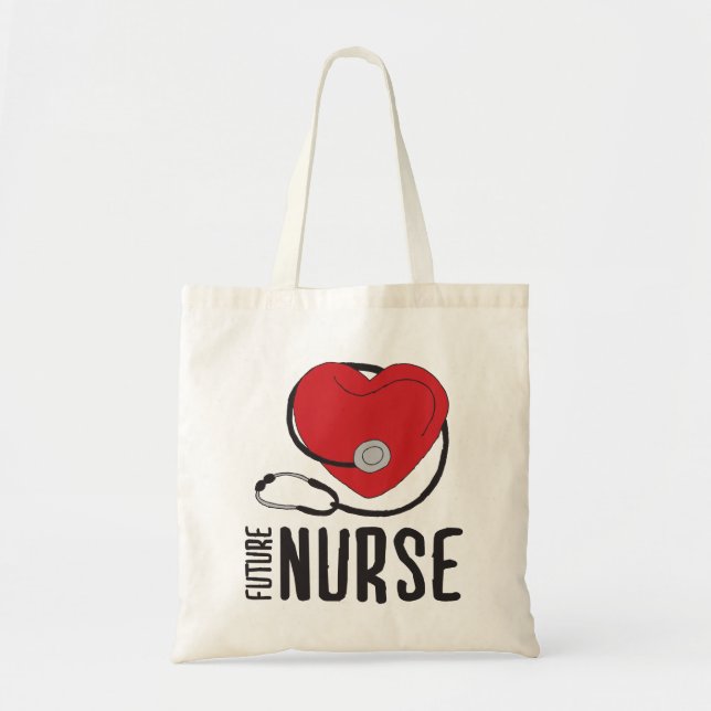 Future Nurse Soon to be Nurse Art Registered Nurse Tote Bag (Front)