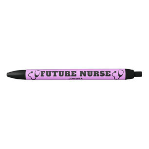 Future Nurse Stethoscope Pastel Purple Name Black Ink Pen