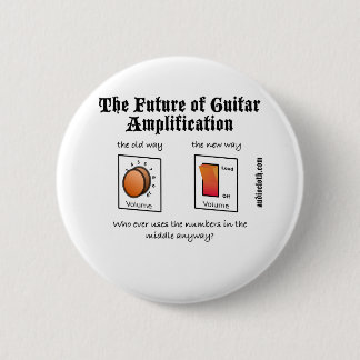 Future Of Guitar Amplification on White 6 Cm Round Badge