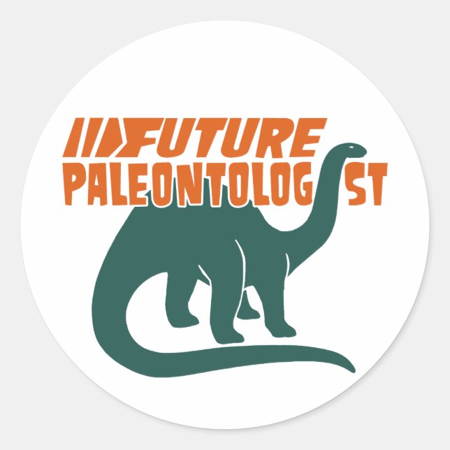 Future Paleontologist Classic Round Sticker (Front)