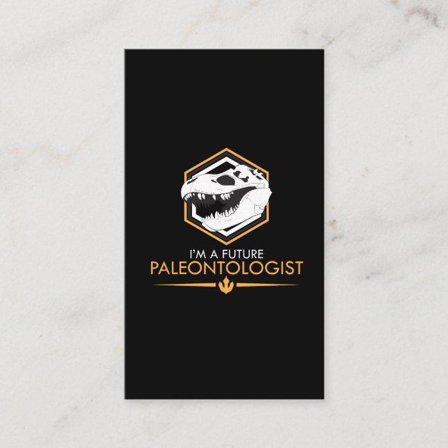 Future Paleontologist - Dinosaur Skull Dino Gift Business Card (Front)