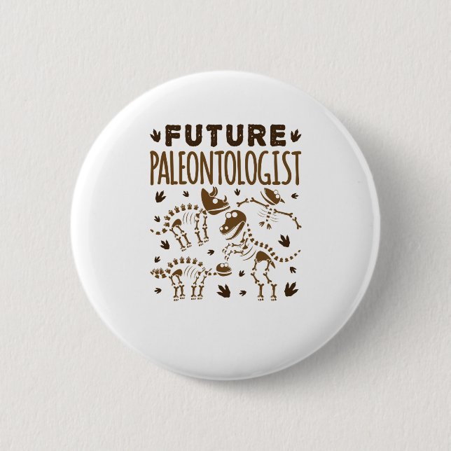 Future Paleontologist Paleontology Dinosaur Bones 6 Cm Round Badge (Front)