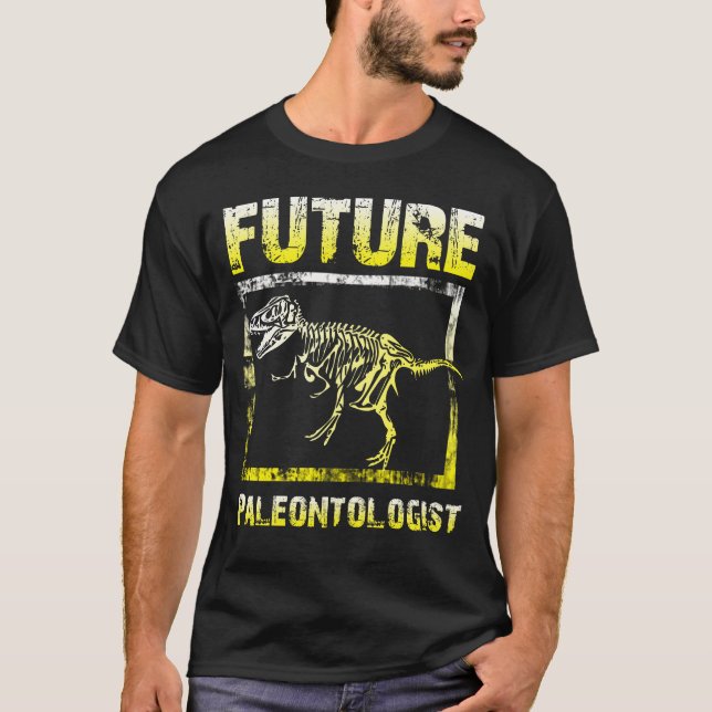 Future Paleontologist shirt, Paleontology dinosaur T-Shirt (Front)