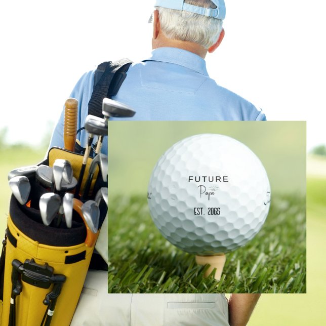 Future Papa Fist Pump Pregnancy Announcement Golf Balls (Creator Uploaded)