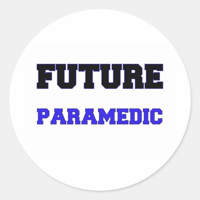 Future Paramedic Classic Round Sticker (Front)