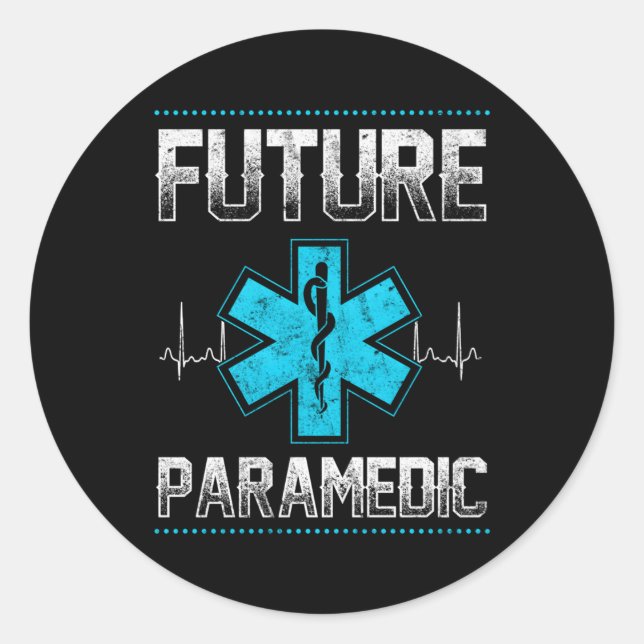 Future Paramedic Student Classic Round Sticker (Front)