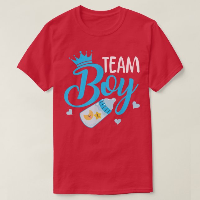 Future Parents Team Boy Baby Announcement Gender R T-Shirt (Design Front)