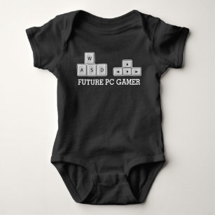 Future PC Gamer Baby WASD Keyboard Baby Bodysuit