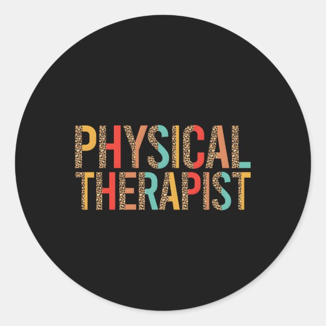 Future Physical Therapist Assistant Leopard Pta St Classic Round Sticker (Front)