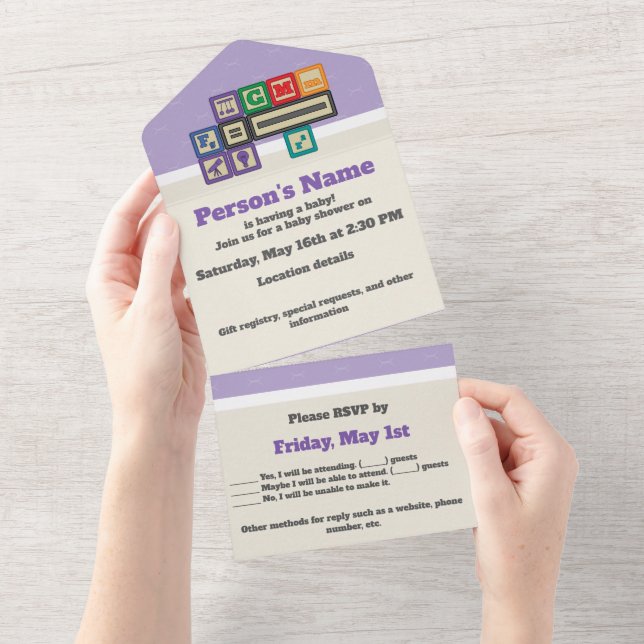 Future Physicist's Blocks All-in-One Invitation (Tearaway)