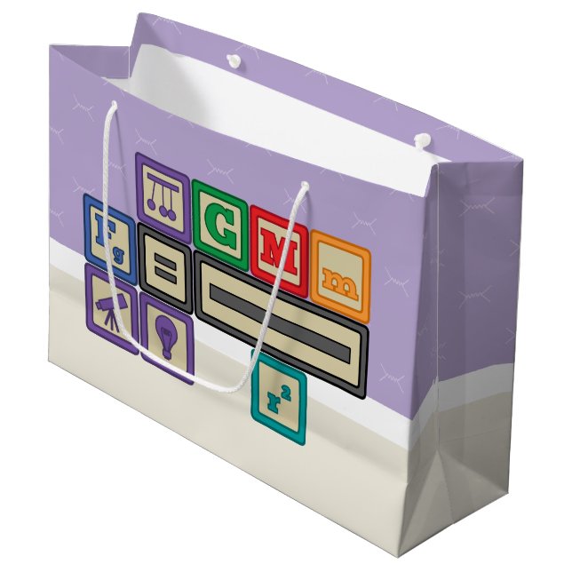 Future Physicist's Blocks Gift Bag (Front Angled)