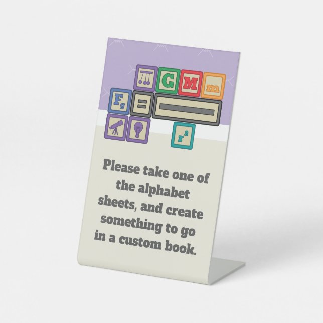 Future Physicist's Blocks Pedestal Sign (Front)