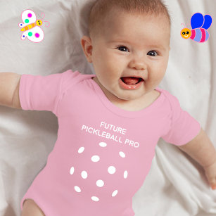 Future Pickleball PRO pink Baby Bodysuit