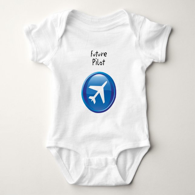Future Pilot - Boy Baby Bodysuit (Front)