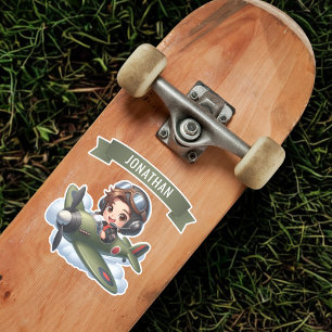 Future Pilot Boy Vintage Airplane Personalized