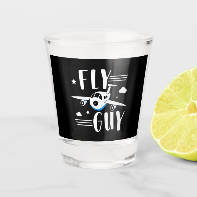 Future Pilot - Flying With Kids - Aeroplane Lover Shot Glass (Front)