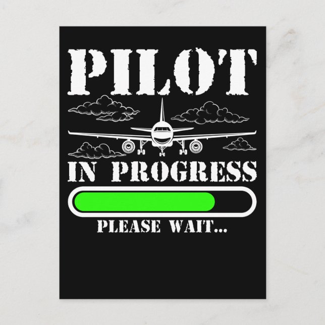 Future Pilot Loading Aeroplane Funny Pilot Postcard (Front)