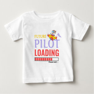 Future Pilot Loading Humour Personalised Boy Baby T-Shirt