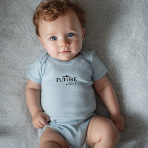 Future Pilot Student Pilot Aviator Simple Custom Baby Bodysuit