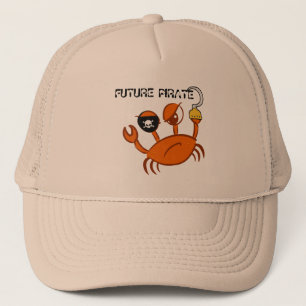 Future Pirate Cute Crab Personalised Birthday Gift Trucker Hat