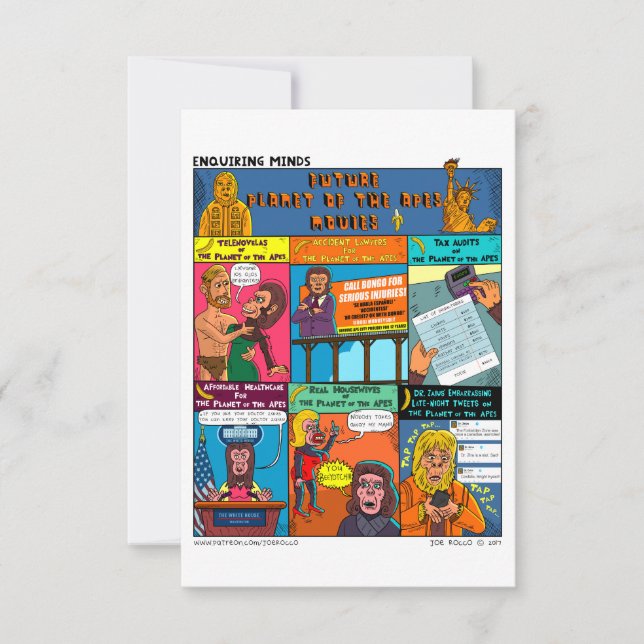 Future Planet of The Apes Movies Thank You Card (Front)