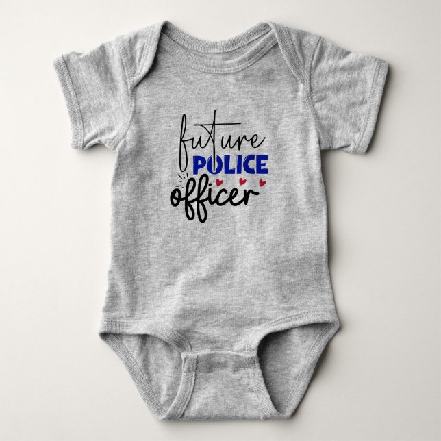 Future Police Officer Baby Bodysuit (Front)