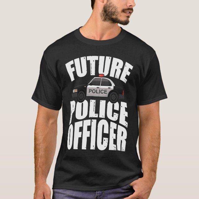 Future Police Officer Blue Line T-Shirt (Front)