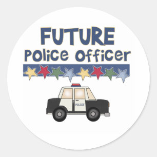 Future Police Officer  Classic Round Sticker