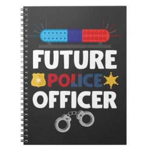 Future Police Officer Costume Policeman Kid Notebook