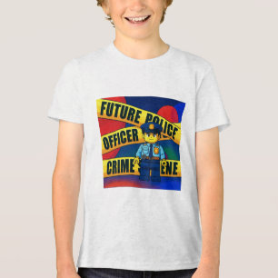 Future Police Officer, Kids-T-Shirt, Anime Tri-Blend Shirt