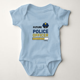 Future Police Officer Loading Funny Personalised Baby Bodysuit