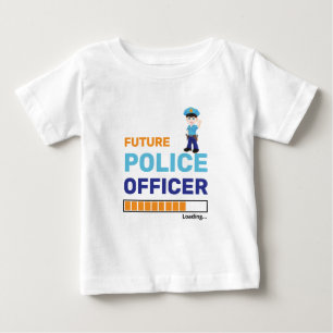 Future Police Officer Loading Modern Personalised Baby T-Shirt