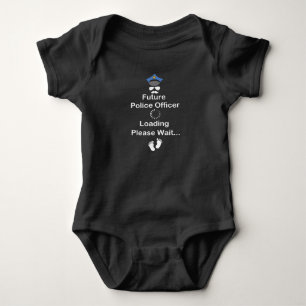 Future Police officer loading please wait... Baby Bodysuit