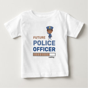 Future Police Officer Loading Stylish Personalised Baby T-Shirt