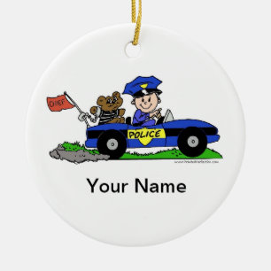 Future Police Officer - Male Ceramic Tree Decoration