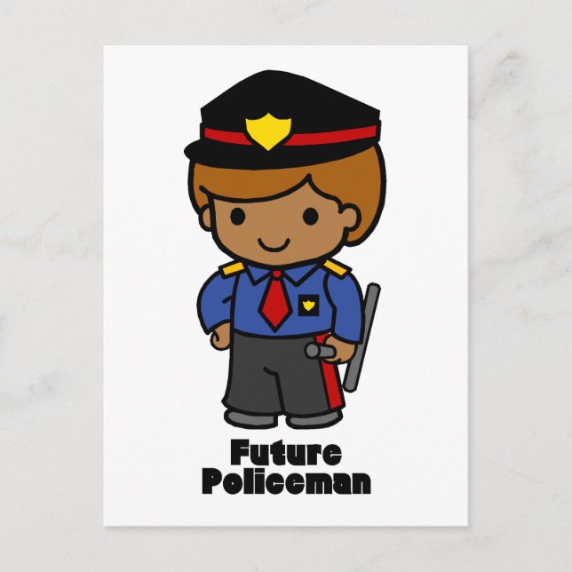 Future Policeman - Boy Postcard (Front)