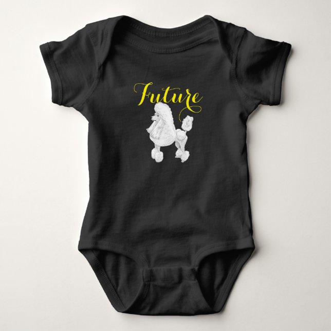 Future Poodle Baby Bodysuit (Front)