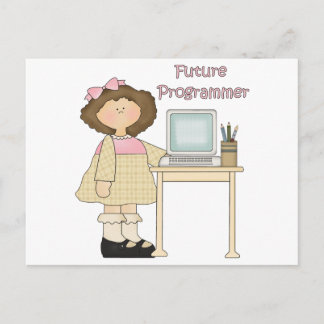 Future Programmer Girl Postcard