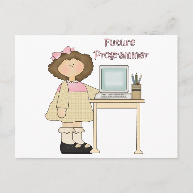 Future Programmer Girl Postcard (Front)