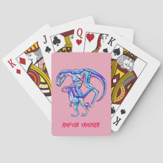 Future Raptor Trainer Velociraptor Playing Deck  Playing Cards